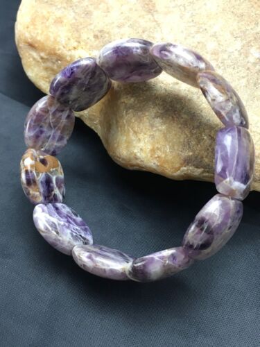 Native American Purple Charoite Stretch Bracelet | Elastic | 7.25" Adjustable | 3016
