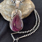 Navajo Purple Spiny Oyster Pendant | Sterling Silver | Authentic Native American Handmade | 00802