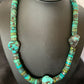 Chunky Men's Navajo Spiderweb Turquoise Heishi Sterling Necklace | 21" | 124506