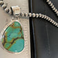 Men's Navajo Blue Spiderweb Turquoise Pendant Necklace | Sterling Silver | Authentic Native American Handmade | 10674