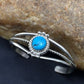 Navajo Blue Turquoise Children's Bracelet | Sterling Silver | Authentic Native American Handmade | 4375