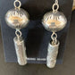 Navajo Sterling Silver Bead Earrings | Handmade Native American Pearls | 2.75" | 1519