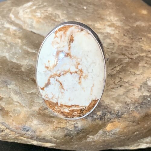 Native American Women's Wild Horse Turquoise Ring | Sz 8 | Sterling Silver | 14027
