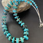 Navajo Turquoise Heishi Necklace | Sterling Silver Tube Beads | Authentic Native American Handmade | 20" | 11775