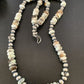 Men's Navajo Pearl Necklace with Wild Horse Turquoise Pendant | Sterling Silver | Single Strand | 10474