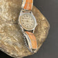 Authentic Navajo Orange Spiny Oyster Inlay Watch Tips | Sterling Silver | Native American Jewelry | 1555