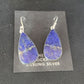 Navajo Blue Lapis Lazuli Dangle Drop Earrings | Sterling Silver | 1" | Authentic Native American Handmade | 14089