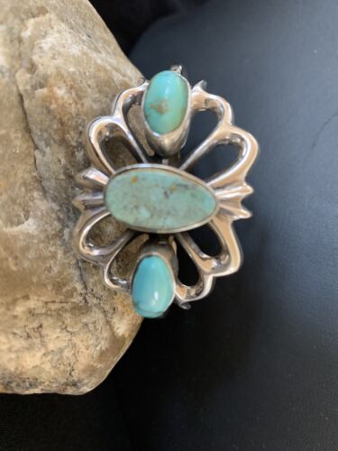 Native Navajo Sterling Silver Dry Creek Turquoise Cuff Bracelet Sale 240