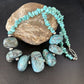 Navajo Chunky Blue Turquoise Nugget Necklace | Sterling Silver | Authentic Native American Handmade | 20" | 14415