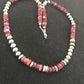 Navajo Purple Spiny Oyster & Turquoise Necklace | Sterling Silver | Authentic Native American | Single Strand | 20" | 11747