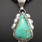 Men's Royston Turquoise Pendant | Sterling Silver Navajo Pearl Necklace | Authentic Native American Handmade | 2525
