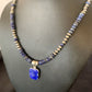 Native American Navajo Blue Lapis Pendant Necklace | Sterling Silver | Authentic Handmade | 12250