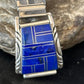 Authentic Navajo Men's Wristwatch | Blue Lapis Lazuli Inlay | Sterling Silver Tips | Native American Jewelry | 14396