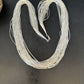 Liquid Heishi Necklace | 50 Strands Sterling Silver | 28" Silver Tubes | Authentic Native American Handmade | 14707