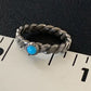 Navajo Blue Turquoise Old Pawn Ring | Sterling Silver | Sz 2.5 | Authentic Native American Handmade | 13175