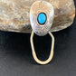 Navajo Turquoise Keyring | Sterling Silver | Authentic Native American Handmade | 2" | 11598