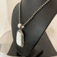 Sterling Silver Navajo White Buffalo Turquoise Pendant | Men's Necklace  | 00340 | Native American Handmade