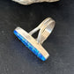Navajo Blue Opal Inlay Band Ring | Sz 6 | Authentic Native American Handmade | 14702
