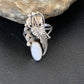 Navajo White Buffalo Turquoise Ring | Sterling Silver | Sz 7 | Authentic Native American Handmade | 12184