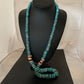Authentic Native American Navajo Sterling Silver Necklace | Blue Turquoise & Spiny Oyster | 32" | 1672