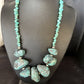 Navajo Chunky Blue Turquoise Nugget Necklace | Sterling Silver | Authentic Native American Handmade | 20" | 14416