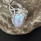 Women's White Baroque Pearl Adjustable Ring | Sterling Silver | Sz 7.5 | 14262