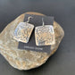 Navajo Sterling Silver Stamped Dangle Earrings | Authentic Native American Handmade | 1657