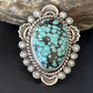 Native American Navajo Blue Spiderweb Turquoise Ring | Sterling Silver | Sz 9 | 01640