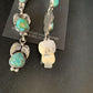 Navajo Green Turquoise Earrings | Sonoran Gold | Sterling Silver | 3 Dangle | Authentic Native American Handmade | 13925