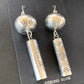 Navajo Sterling Silver Bead Earrings | Handmade Native American Pearls | 2.75" | 1519