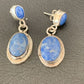 Navajo Denim Lapis Dangle Earrings | Sterling Silver | 1.1" | Authentic Native American Handmade | 1700