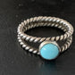 Navajo Blue Turquoise Ring | Sterling Silver | Sz 7 | Authentic Native American Handmade | 10768