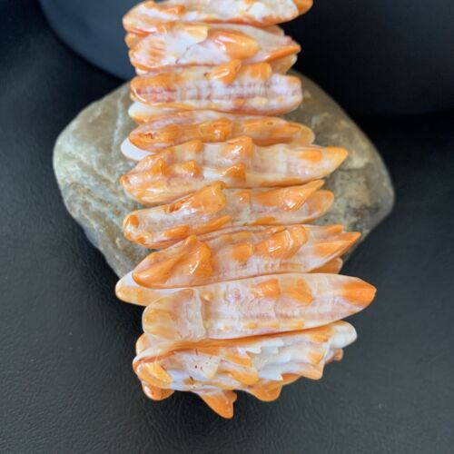 Native American Sterling Silver Spiny Oyster Turquoise Bracelet | Stretch | 11830