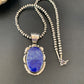 Native American Navajo Blue Lapis Pendant Necklace | Sterling Silver | Authentic Handmade | 11850