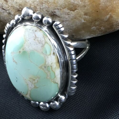 Southwestern XL Blue Royston Turquoise Ring | Sterling Silver | Sz 8.75 | 10198