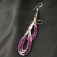 Handmade Liquid Silver Heishi Beads Purple Sugilite Earrings | Sterling Silver | 2" | 1993