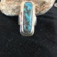 Native American Navajo Handmade Blue Turquoise Ring | Sterling Silver | Sz 8