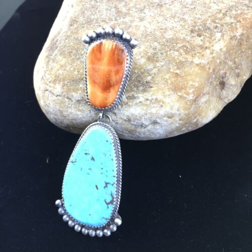 Navajo #8 Turquoise Pearls Squash Blossom Necklace | Authentic Native American Sterling Silver | Multi-Stone | 10067