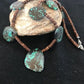Navajo Sterling Silver Spiderweb Turquoise Bone Teardrop Pendant Necklace | Authentic Native American Handmade | 3968