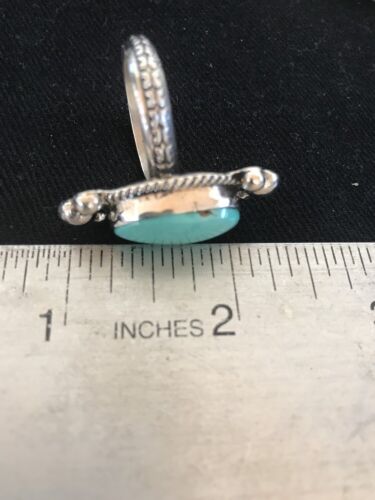 Dry Creek Turquoise Ring | Sterling Silver | Native American Handmade | Sz 11.5 | 3449
