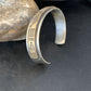 Men's Navajo Handmade Stamped Sterling Silver Cuff Bracelet with 12K Gold | Authentic Native American | 13676