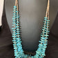 Native American Santo Domingo Shell Chip Turquoise Necklace | 26" | 11999