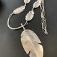 Men's Navajo Feather Choker Necklace Set | Sterling Silver Pendant | Native American Handmade | Begay | 21" | 02154