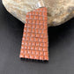 Native American Zuni Red Coral Corn Inlay Pendant | Sterling Silver | 2.5" | 12090