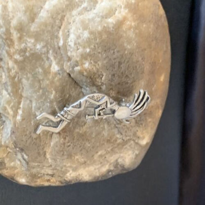 Native American Navajo Kokopelli Pin Pendant | Sterling Silver | Authentic Handmade | 12277