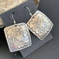 Native American Navajo Dangle Earrings | Sterling Silver Stamped | Handmade | 1659