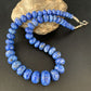 Native American Blue Denim Lapis Bead Necklace | Sterling Silver Heishi | 20" | 13974