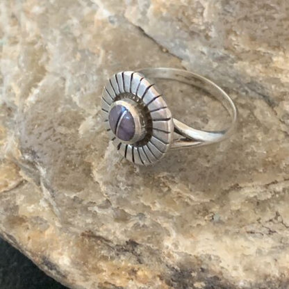 Native American Women's Navajo Purple Sugilite Inlay Ring | Sz 7 | 11188