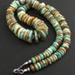 Navajo Graduated Turquoise Necklace | Sterling Silver | Authentic Native American | 21" | 1242