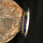 Men's Navajo Sterling Silver Inlay Bracelet | Turquoise Sugilite Lapis | Authentic Native American Handmade | 11703
